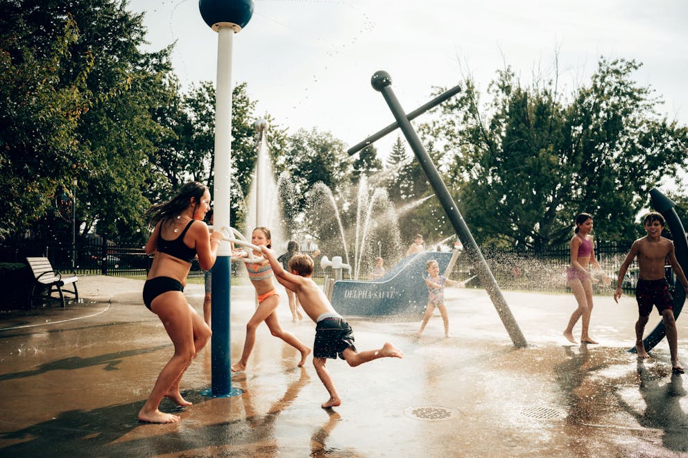 Jeux deau parc Sauve